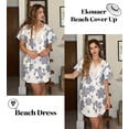 thumbnail image 2 of EKOUAER Swimsuit Cover Ups for Women Lace Crochet V-Neck Bikini Beach Coverups Dress for Swimwear Bathing Suit, 2 of 5