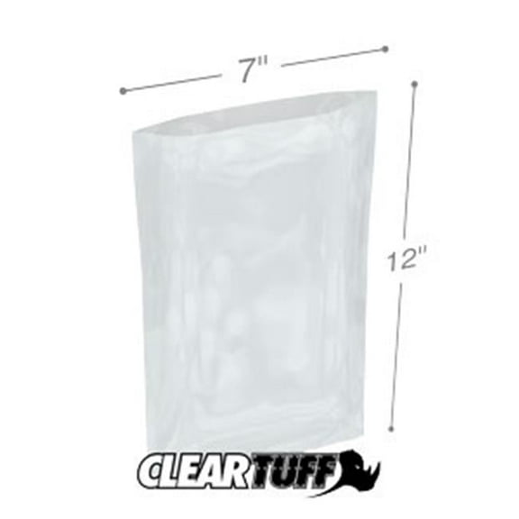 International Plastics PB20712 7 x 12 in. Clear Poly Bags, 0.002 Gauge - Case of 1000