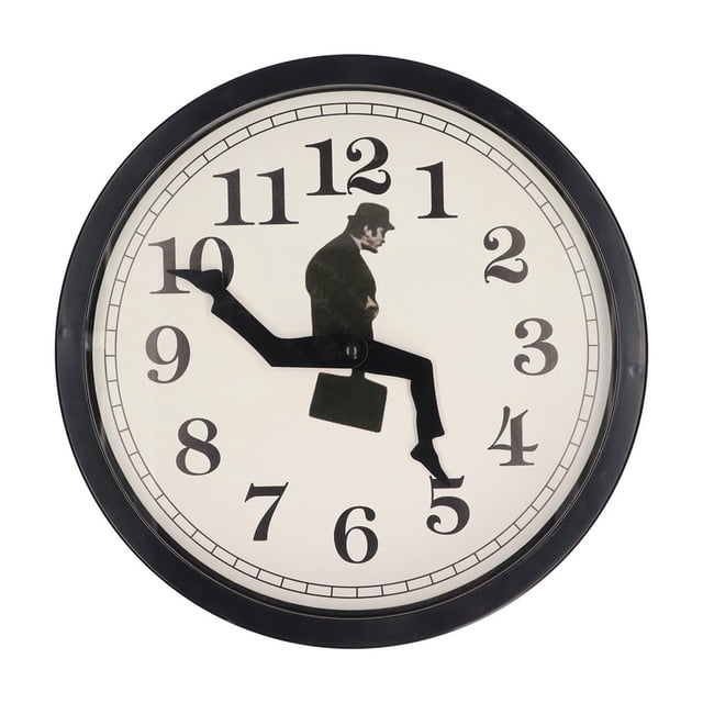 Bearachild Reloj de pared para caminar, reloj de arte moderno colgante silencioso, alimentado por batería, reloj decorativo ampliamente utilizado para el Decoración del hogar Negro Bearachild HA027299-02