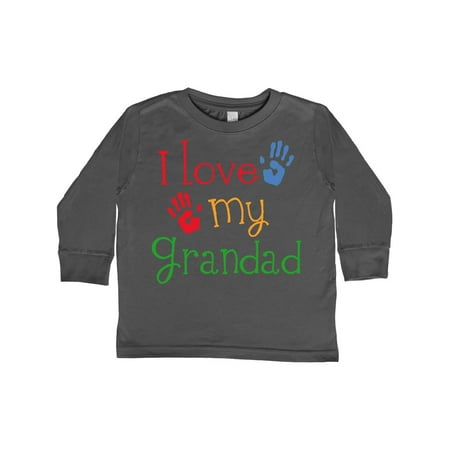 

Inktastic Grandad Grandkids Handprints Gift Toddler Boy or Toddler Girl Long Sleeve T-Shirt