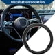 thumbnail image 3 of Cubierta de volante de PU de Unique Bargains, protector de volante de coche de ABS de 14.96" con patrón de fibra de carbono negro, 1 pieza, 3 of 6