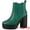 Green, variant on Unique Bargains Women's Platform Chunky High Heels Chelsea Ankle Boots Red (Size 9)