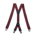 thumbnail image 2 of SGFCWSX Men's X-Back Suspenders, Elastic 4-Clip Adjustable Formal Casual Wine, 2 of 4
