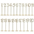 thumbnail image 6 of POPETPOP 20Pcs Wedding Table Number Holders in Wood Color with Round Base Stand, 6 of 8