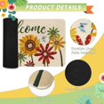 thumbnail image 5 of Summer Door Mat Welcome Floral Door Mat for Front Door, Home Entrance, Yard, Floor, Patio, Non Slip Spring Summer Welcome Mat Indoor Outdoor Flowers Doormat 30"*17", 5 of 6