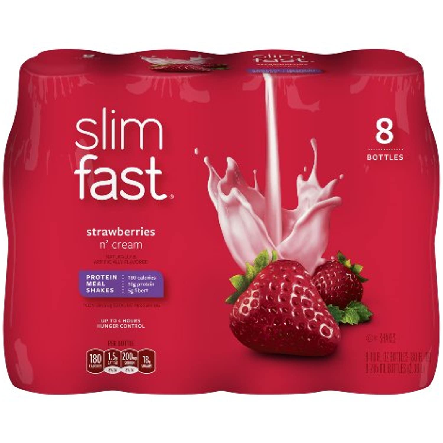 Slimfast Ready To Drink Bottles, Strawberries And Cream Meal