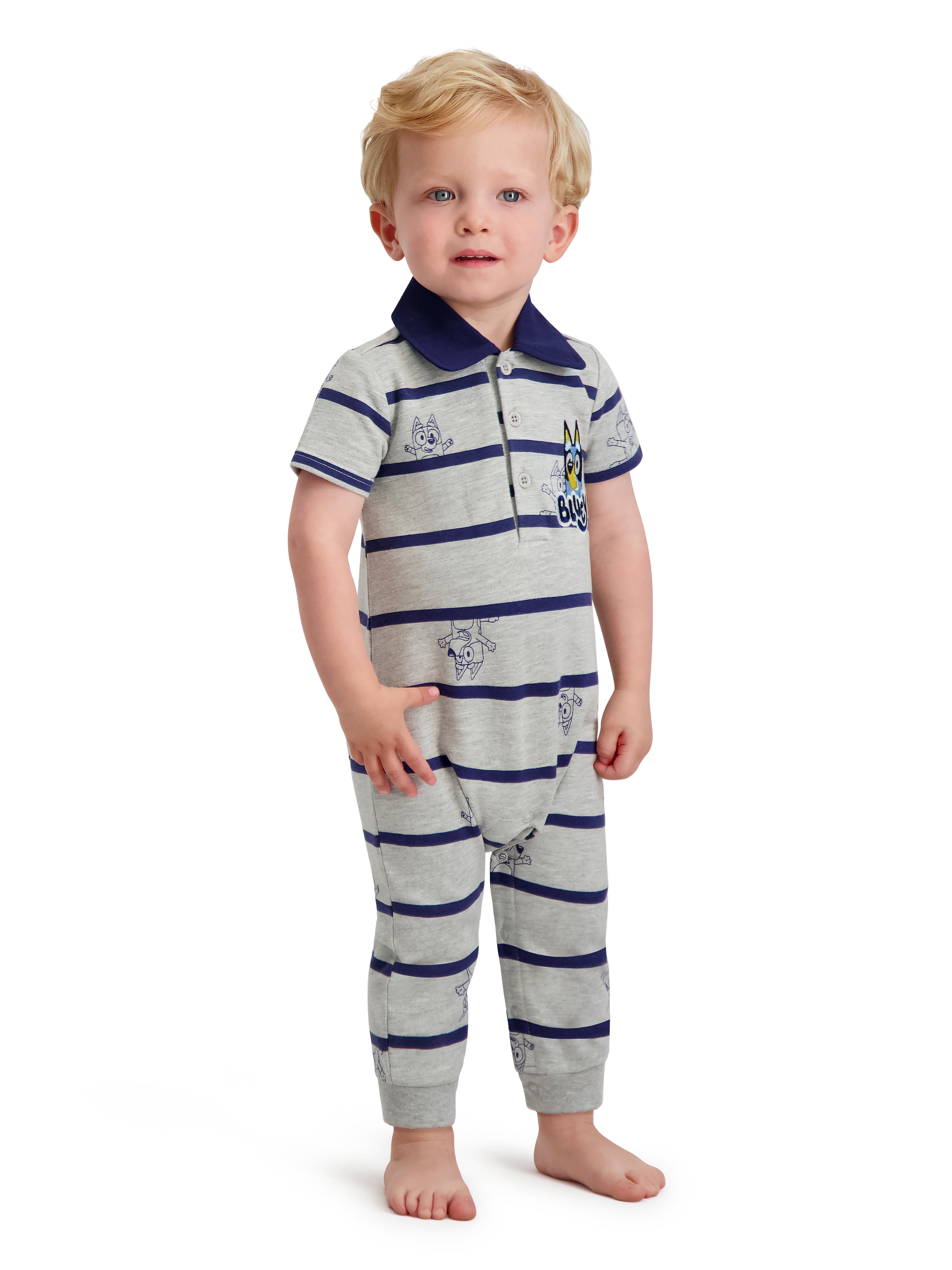 Bluey Baby Boy Short Sleeve Romper, Sizes 0/3 Months-24 Months