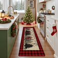 thumbnail image 6 of Christmas Red Buffalo Check Kitchen Mat 17.7x47.2 Inch, Soft Flannel Non-Slip Rug for Laundry Bathroom Hallway Bedroom, Machine Washable, 6 of 12