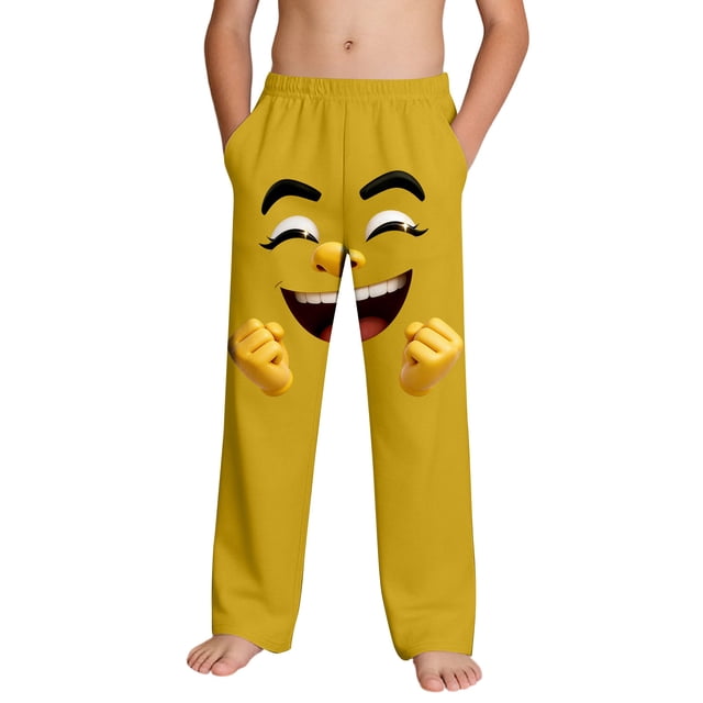 Casual Beach Pants for Girls with Pockets Printed Lightw8 100% Polyester