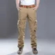 thumbnail image 3 of Pantalones cargo para hombre, ropa de trabajo, pantalones para exteriores, multibolsillos, para senderismo en invierno, multibolsillos, coreanos, forrados con vellón, moda, holgados, 3 of 4