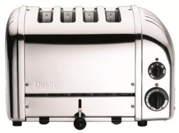 New Dualit Classic Retro Style Vario Four Slot Toaster 4 Slice Polished Chrome 
