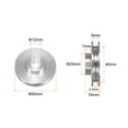 thumbnail image 2 of V-Type Pulley 12mm Bore 50mm Outer Dia Single Groove Aluminum Alloy for 3-5MM PU Round Belt, 2 of 5