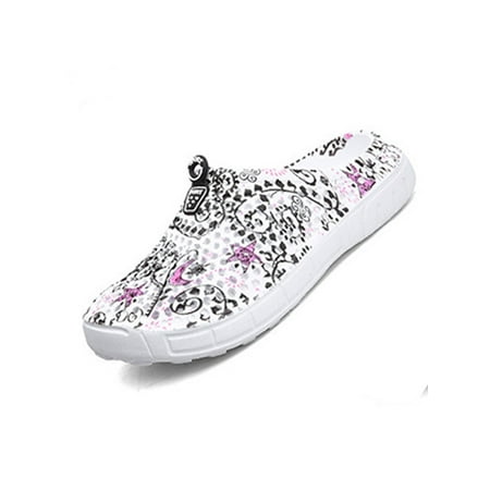

Zodanni Women Garden Shoes Slip On Clogs Summer Sandals Indoor Outdoor Slippers Pool Lightweight Beach Mules Black 7.5