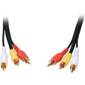 6FT 3 RCA TO 3 RCA VIDEO/AUDIO CABLE STANDARD SERIES LIFETIME