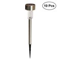 thumbnail image 4 of 10pcs Mini Solar LED Garden Lights Stainless Steel Waterproof for for Pathway Walkway Patio Yard (Colorful Light), 4 of 8