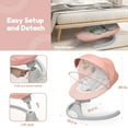 thumbnail image 3 of Electric Baby Swing, Bioby Infant Swing Rocker with Remote Control, 5 Sway Speeds, Bluetooth Music, Pink, 3 of 10