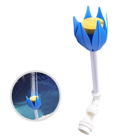 Riwcyla Swimming Pool Fountain Flower Shape Waterfall Spray Fountain Fits 1.5,inch Threaded Return Fittings Spa Swimming Pool Tools