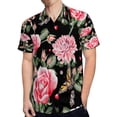 thumbnail image 4 of High Quality Hawaiian Shirts for Men Short Sleeve Aloha Beach Shirt Floral Summer Casual Button Down Shirts Blouses HYJWFG, 4 of 7