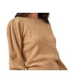 thumbnail image 5 of 1.State Womens Midnight Garden Cable Knit Crewneck Pullover Sweater, 5 of 6