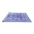 thumbnail image 2 of Ahgly Company Machine Washable Indoor Rectangle Abstract Blue Modern Area Rugs, 7' x 10', 2 of 4