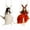 White and Red, variant on Fox Elf Needle Felting Kits for Starters Fairy DIY Craft Kit for Beginner Include Everything to Make