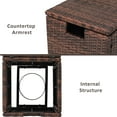 thumbnail image 6 of COSIEST Outdoor Hideaway Brown Square Wicker Tank Table for Gas Fire Pits, 6 of 6
