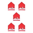 thumbnail image 2 of Matsuzay Cozyhoma Weihnachtsstuhlbezüge, Weihnachtsmannmützen-Stuhlhussen, roter Hut, Stuhlrückseite, Party, Abendessen, Dekoration, Type2 NO2, 2 of 6