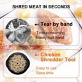 thumbnail image 4 of Chicken Shredder, Large Chicken Shredder Tool Twist, Visible Meat Shredder Machine for Chicken Breast Beef Pork with No-Slip Strip & Ergonomic Handle Suitable for Pork Beef Chicken (Gray), 4 of 6