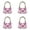 Pink, variant on VMWMSSR Cute Bow Handbag Shaped Table Bag Hook Portable Metal Tabletop Purse Hanger Floral Glitter Print Foldable Table Edge Handbag Holder For Desk Bag Storage(White-2.56")