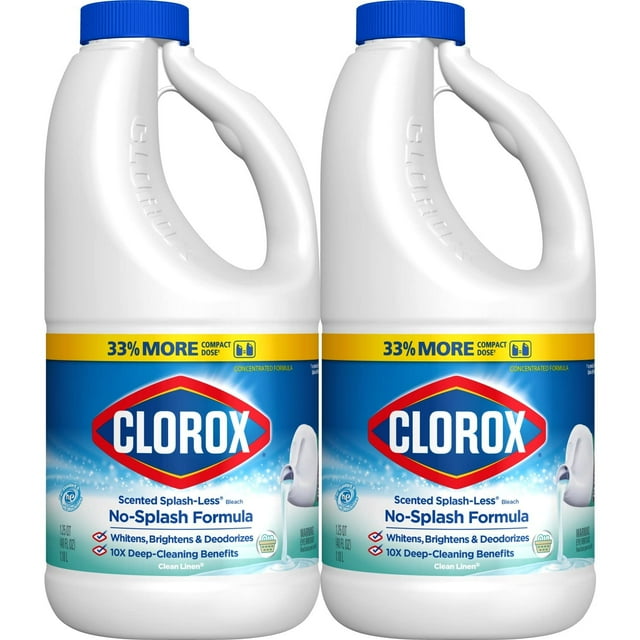 Lino limpio sin salpicaduras de Bleach Clorox, 1.18 L, 40 oz, 2 botellas