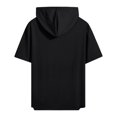 thumbnail image 4 of ZUKMRJPC Men's Short Sleeve Hoodies Solid Color Drawstring Workout Pullover Sweatshirt Casual Lightweight Summer Athletic Gym Beach Tops, 4 of 8