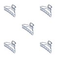 thumbnail image 3 of maskred Pinces de Mode Grand Style Simple à Portée de Main Style Simple Robuste Exquis Accessoires Barrettes pour Femmes Blanc/arc 5Set, 3 of 6