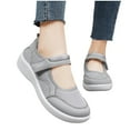 thumbnail image 6 of Miluxas Womens Hollow Out Granny Walk Shoes Breathable Soft-Soled Mary Jane Flats Dance Shoes Gray 6(37), 6 of 6