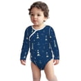 thumbnail image 2 of Xecao Lighthouses and Anchors Print Baby unisex-baby Cotton Long-sleeve Bodysuits-12 Months, 2 of 6