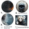 thumbnail image 3 of Designart "Minimalist Bear In Monochrome" Animals Bear Canvas Wall Art, 3 of 7