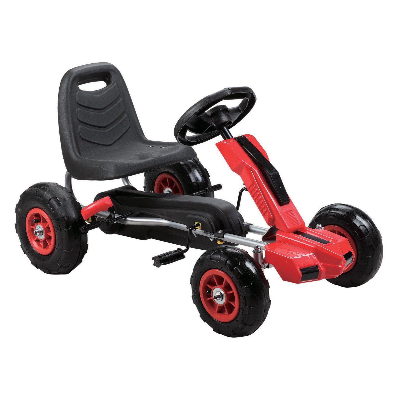 Power Pedal Go-Kart w/ Pneumatic Tire - Red - Walmart.com