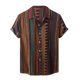 thumbnail image 1 of Camisa de verano que imprime la parte superior de la solapa de la camisa de manga corta de los hombres ocasionales Pompotops oipoqjl25280, 1 of 9