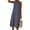 Navy, variant on PIWHJQK Women Casual Sleeveless Midi Dress Women Stripe Print Dress Round Neck Sleeveless With Pockets Long Summer Dress