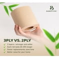 thumbnail image 3 of Bamboo Story Bamboo Toilet Paper Unbleached – 12 Rolls, 3-Ply, 300 Sheets | Hypoallergenic, Chemical Free, Septic Safe, FSC Certified | Non Toxic, Natural Bamboo Tissue, 3 of 7
