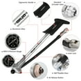 thumbnail image 4 of GIYO Bike Pump,Pump MTB Mountain Valve Air Pump Lever Lock Valve MTB Mountain Bike Pressure Pump Lever Air Pump MTB Pump Pressure Pump Suspension Pump Rookin Bike Pump 300PSI HUIOP, 4 of 7