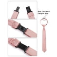 thumbnail image 5 of Pink Ties for Boys Pre-Tied Children's Necktie Age 8-12 Adjustable Weddings Solid Kids Tie, 5 of 8