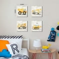 thumbnail image 3 of Construction Truck Canvas Wall Art Boys Room Wall Decor for Toddler Bedroom Tractor Digger Excavator Pictures Vehicle Theme Posters Construction Decor for Playroom Nursery Home Decorations 14x14"4Pcs, 3 of 6