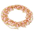thumbnail image 1 of Unique Bargains 2m/6.6 Feet Stainless Steel Cable Chain, Gold Link Chain Enamel Beads Satellite for Jewelry Making, Pink, 1 of 5