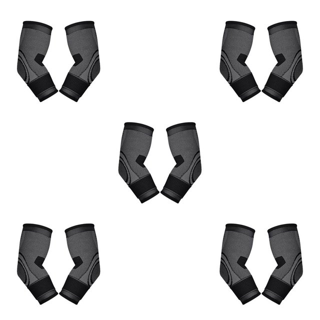 Yuarrent Paquete de 2 Coderas Soporte de compresión Manga Unisex Transpirable Cómodo Absorción de sudor Brazo Envoltura para el dolor en las Type3 NO3