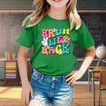 thumbnail image 2 of WEAIXIMIUNG T-Shirts à Manches Longues pour Filles, Imprimé Graphique, Col Rond, Manches Courtes, Été, Décontracté, 2 of 4