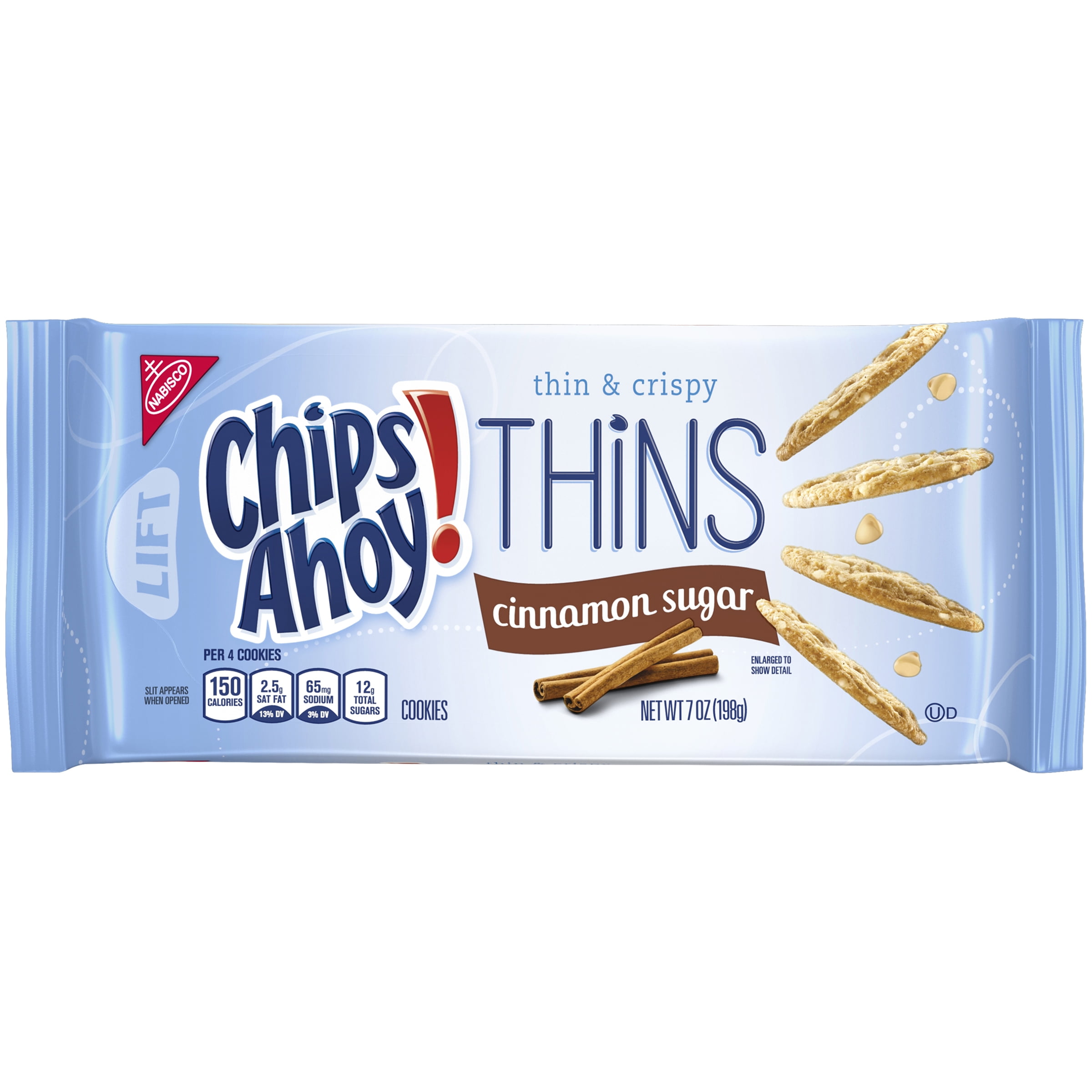 Nabisco Chips Ahoy! Thins Cinnamon Sugar Cookies, 7 Oz.