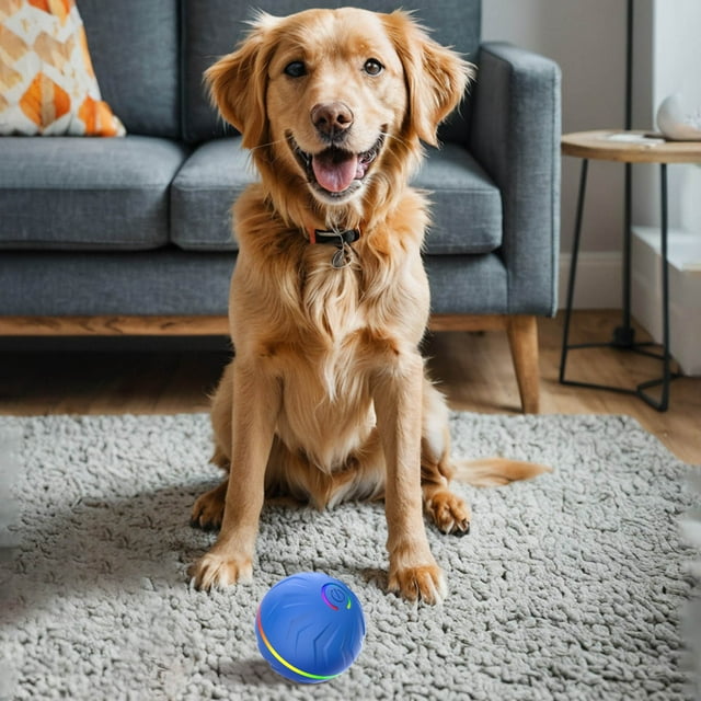 LLQkigsxse Jouet Interactif pour Chien à l'Épreuve des Mâchouillements, Jouet de Noël Automatique pour Chat, Jouet Interactif pour Chien Auto-Roulant, Jouet Intelligent à Distance pour Intérieur et Extérieur
