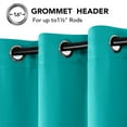 thumbnail image 5 of Deconovo 100% Blackout Curtains for Bedroom, Thermal Insulated, 2 Panels, 52"x63", Turquoise, 5 of 9