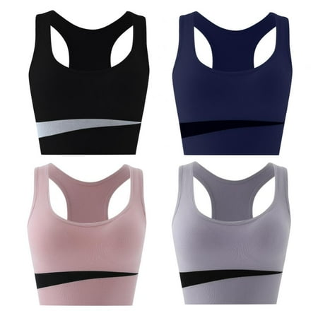 

Xmarks Sports Bras for Women High Support - Breathable Sports Bras for Women Gathers for Fitness Running Yoga Quick Drying Sports Bra(4-Packs)