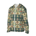 thumbnail image 3 of Goofa Traditional Tribal Aztec1 Printed Women's UPF 50+ Sun Protection Hoodie Jacket Lightweight Long Sleeve Sun Shirt for Women with Pocket Hiking Outdoor-3X-Large, 3 of 9